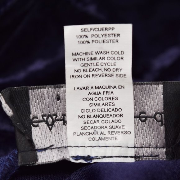 Vintage Connected Apparel Crushed Velour Dress Women 16 Purple Modest Keyhole - Picture 7 of 10